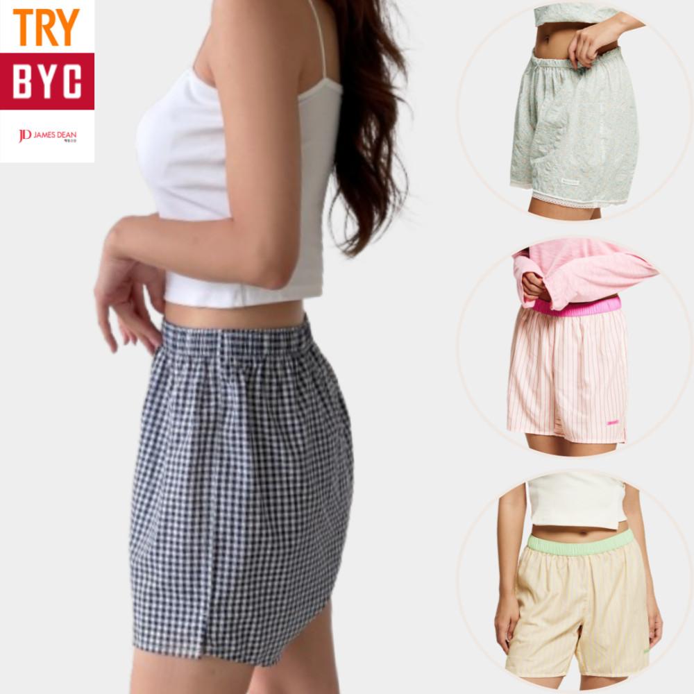 TRY BYC 제임스딘 여자트렁크 사각팬티 여성박서