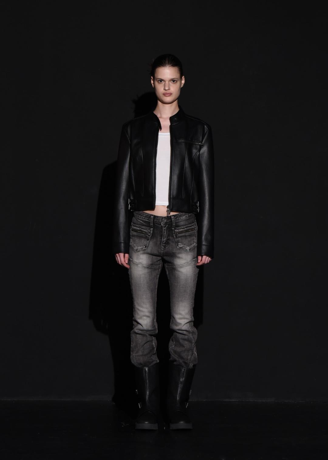 MATT LEATHER BIKER JACKET