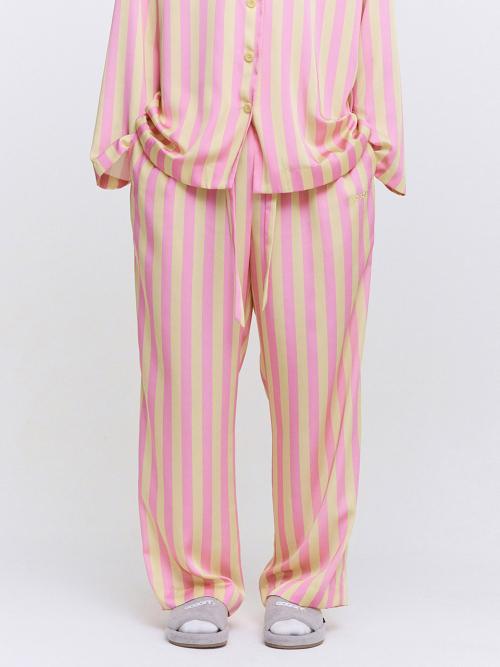 Wide Pajama Easy Pants _ Stripe
