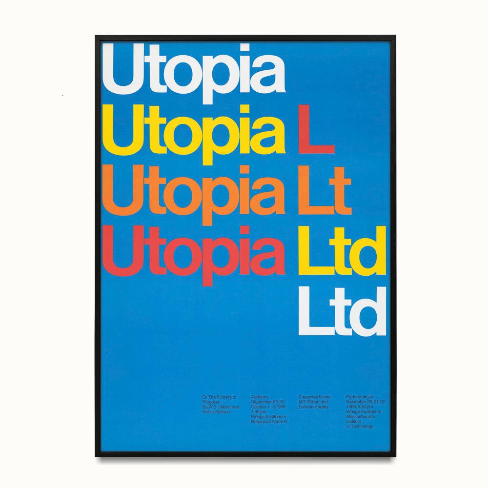 1969 Utopia 인테리어 아트 그림 거실 벽걸이 액자 디자인 빈티지 포스터 인쇄
