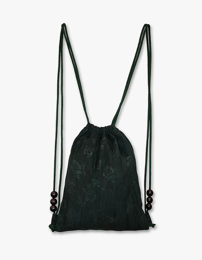 colocynth) Tenchijin String Bag Jaquard Blue Green