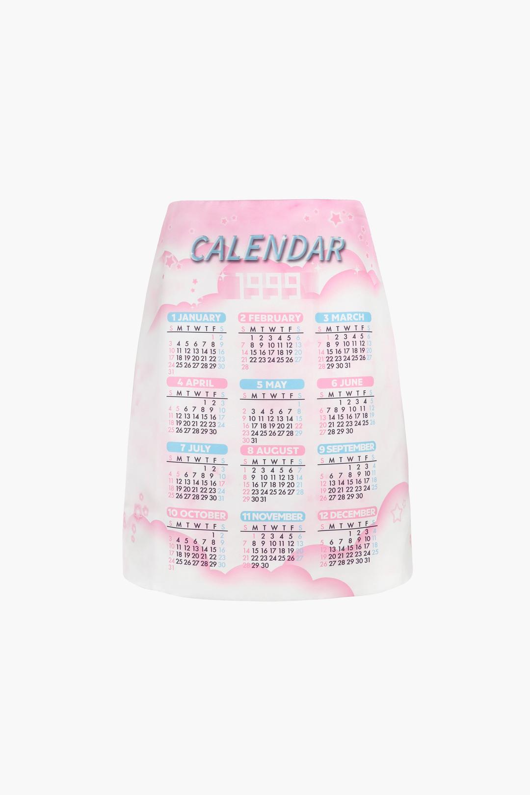 INA SKIRT IN CALENDAR - PINK MULTI / 0