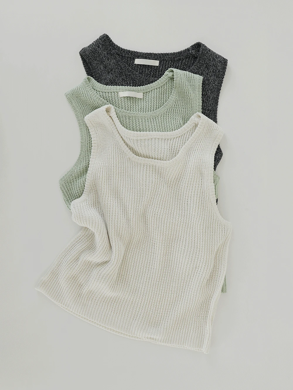 [봄여름기본템/오픈할인] only. 시오 탄탄핏 니트슬리브리스 - 3 color