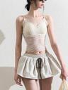 [OAK MOO]  "Clouds and Sunshine\" Lace Crop Sleeveless