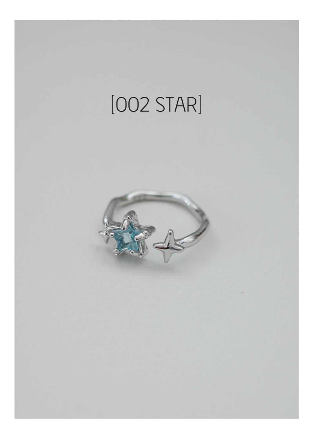 [925silver] 002 star ring | 블루 스타 별 반지