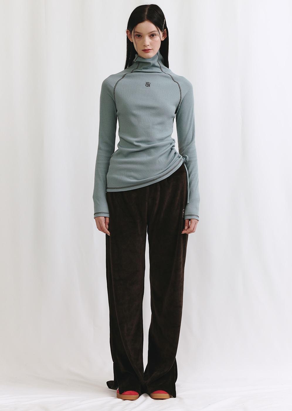 Classic Symbol String High Neck Top [TURKISH BLUE]