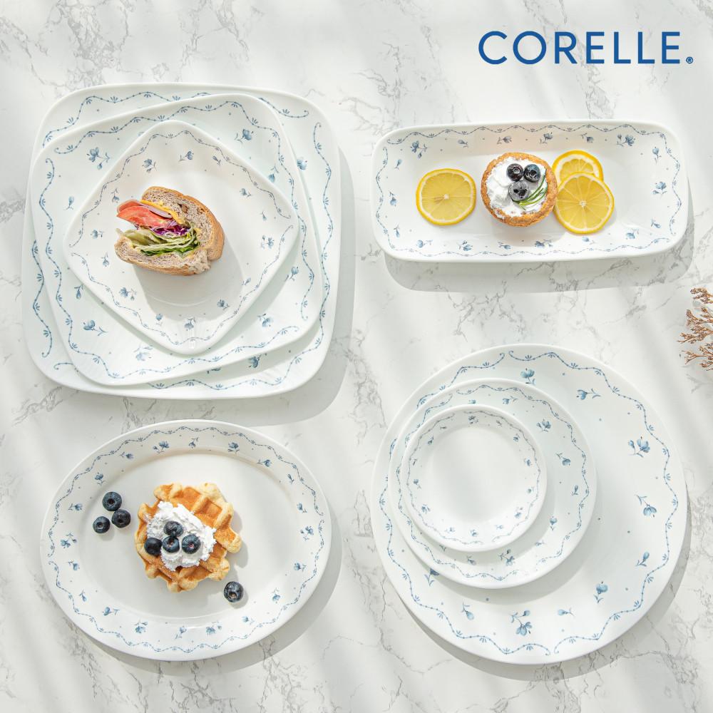 코렐 블루엘레강스 빈티지 신혼그릇 4인 세트 8P 식기 그릇 단품