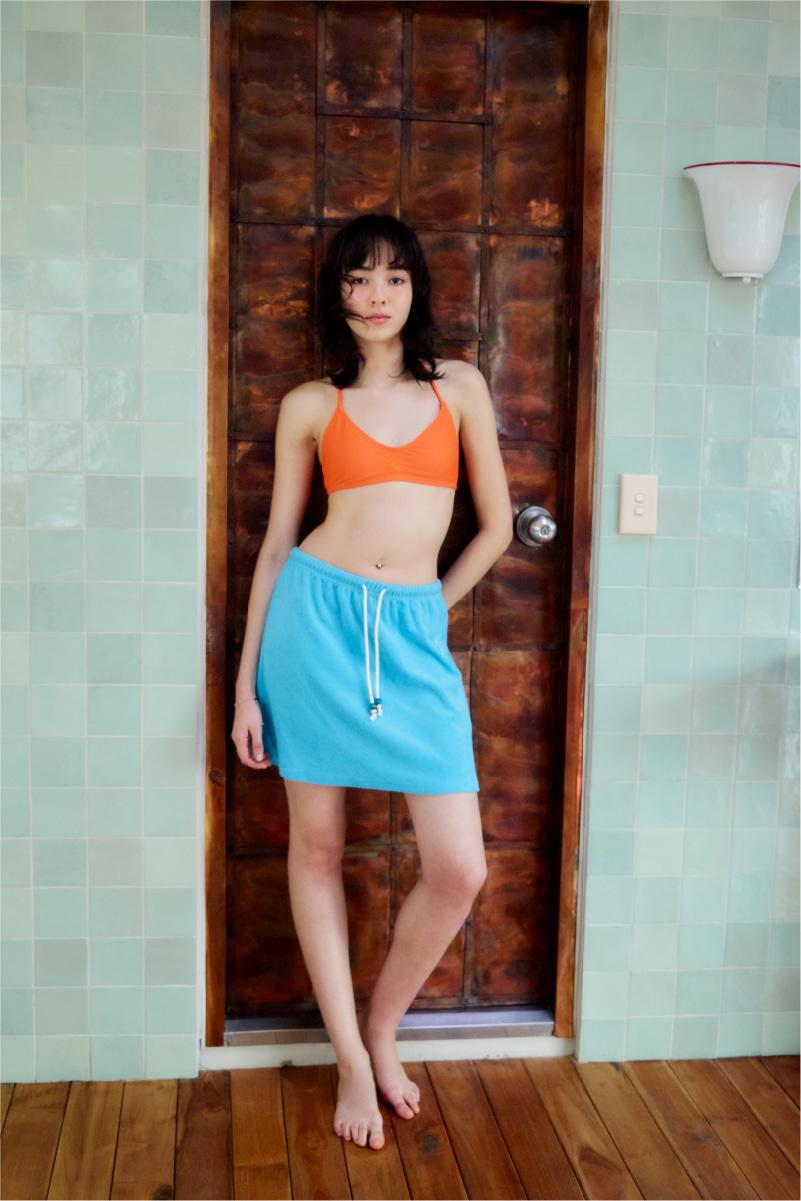 Terry cover Skirt _ Aqua