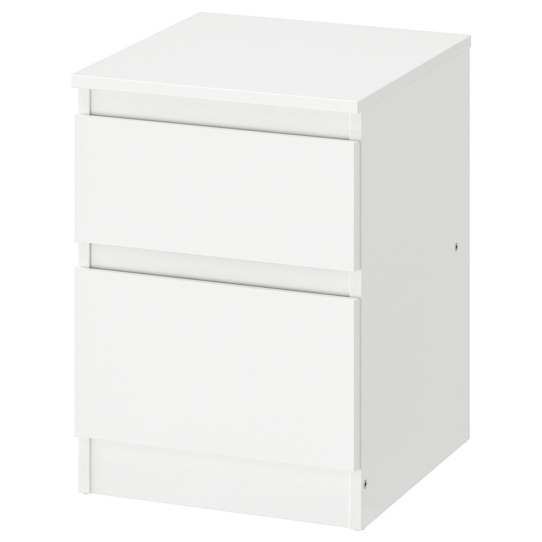 KULLEN 쿨렌 2칸 서랍장 - 화이트 35x49 cm