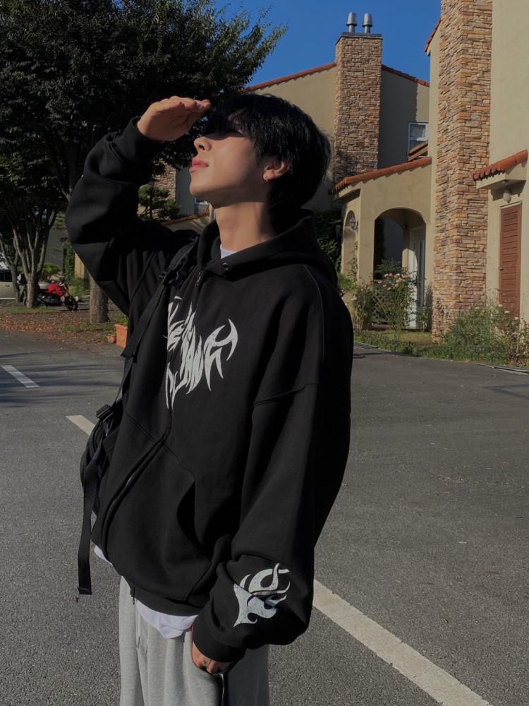 스트릿 웨어 포인트 후드집업 (3C)