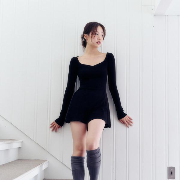 ballerina mini dress (BLACK)