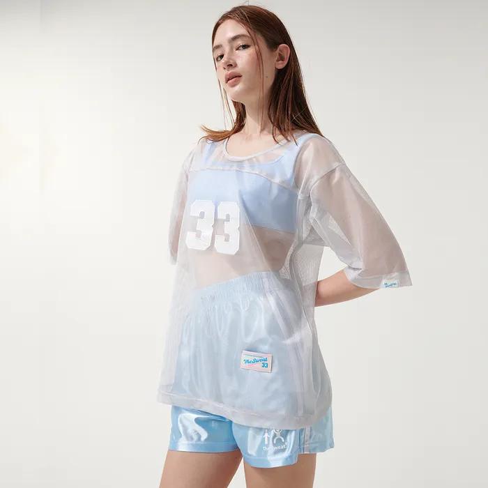 (6차 리오더 8/13 발송예정) 33 APPLIQUE Mesh T-shirt (SILVER)