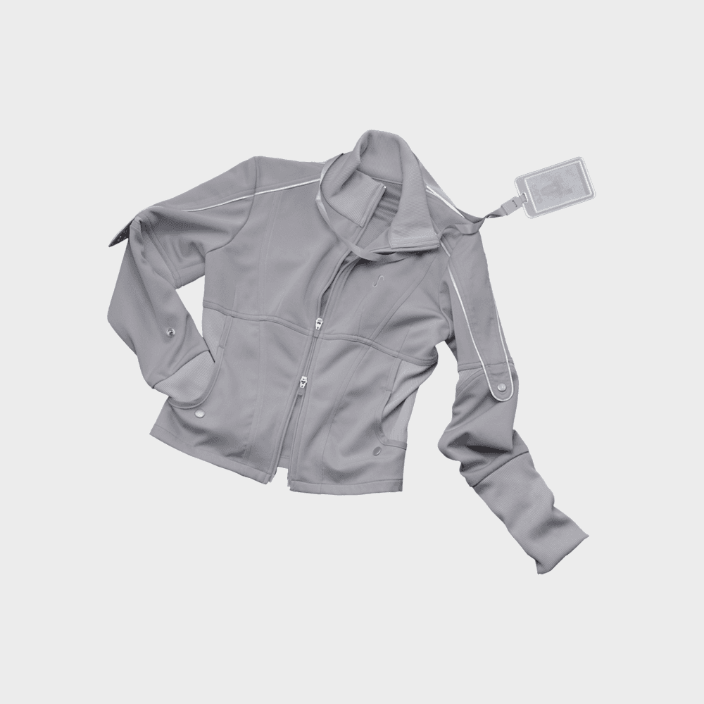 Epaulet Jersey Jacket / Grey