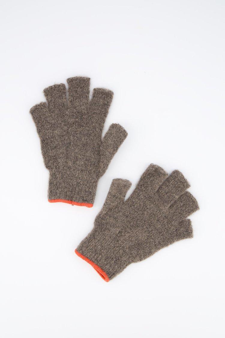 [TEMBEA] 24 FW FINGERLESS GUNTE 장갑 DK BEIGE+VERMILLION 템베아