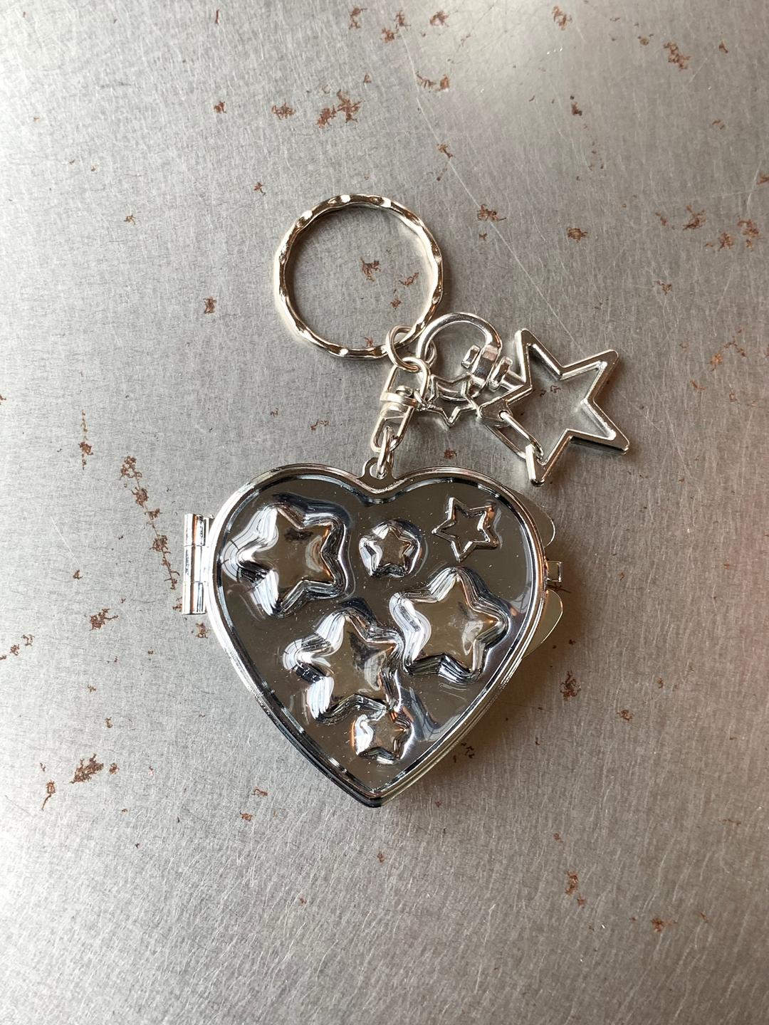 [30개한정]shooting star heart mirror key-ring