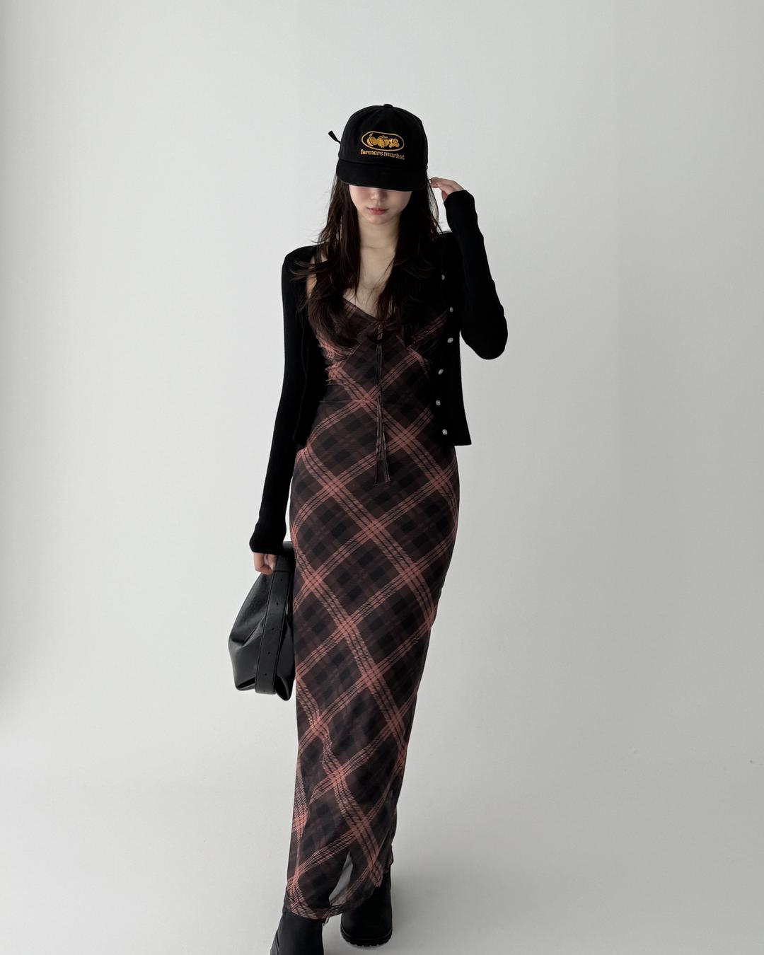 [Mua'd] 썬드 체크 원피스