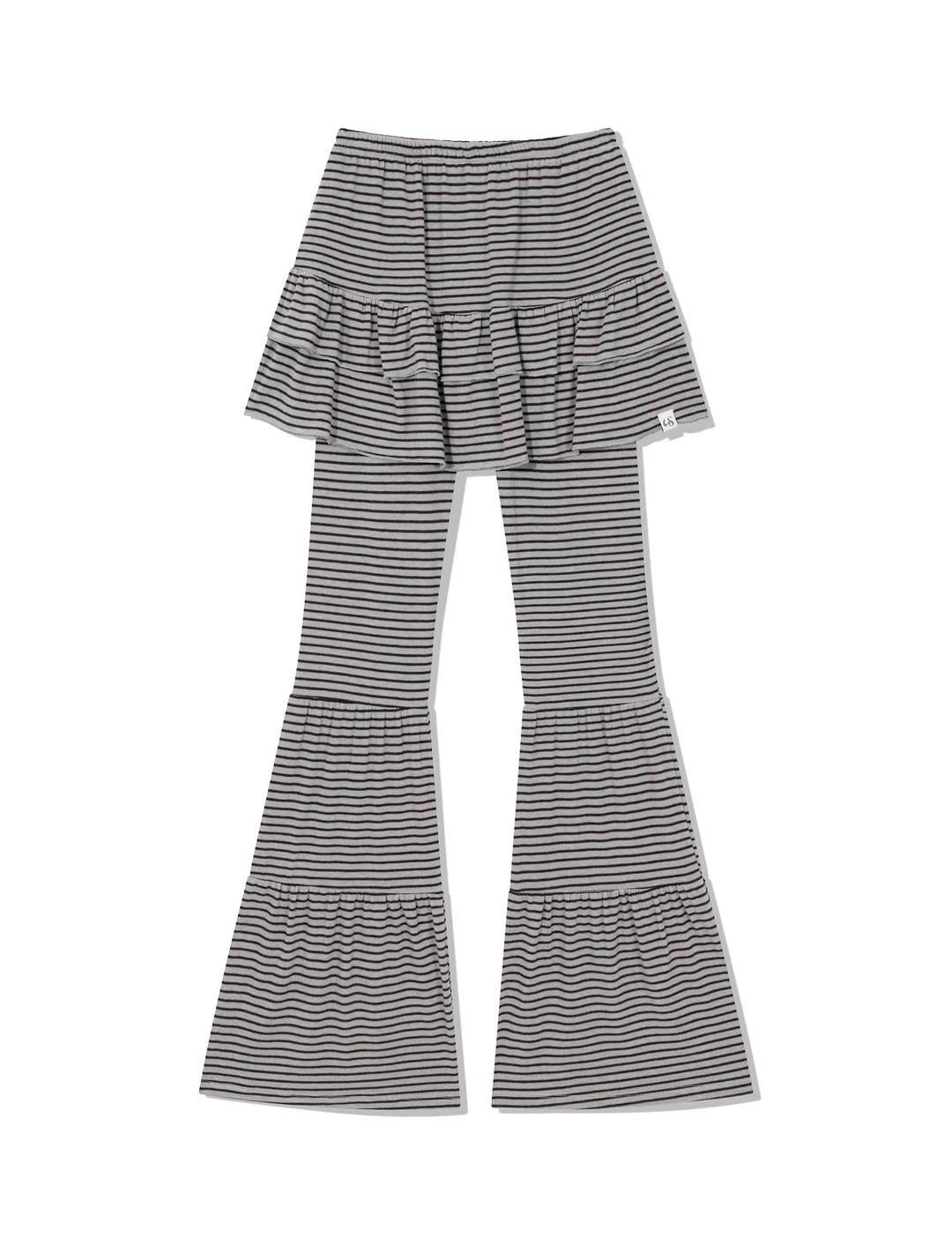 CANCAN STRIPE SKIRT PANTS(GREY)