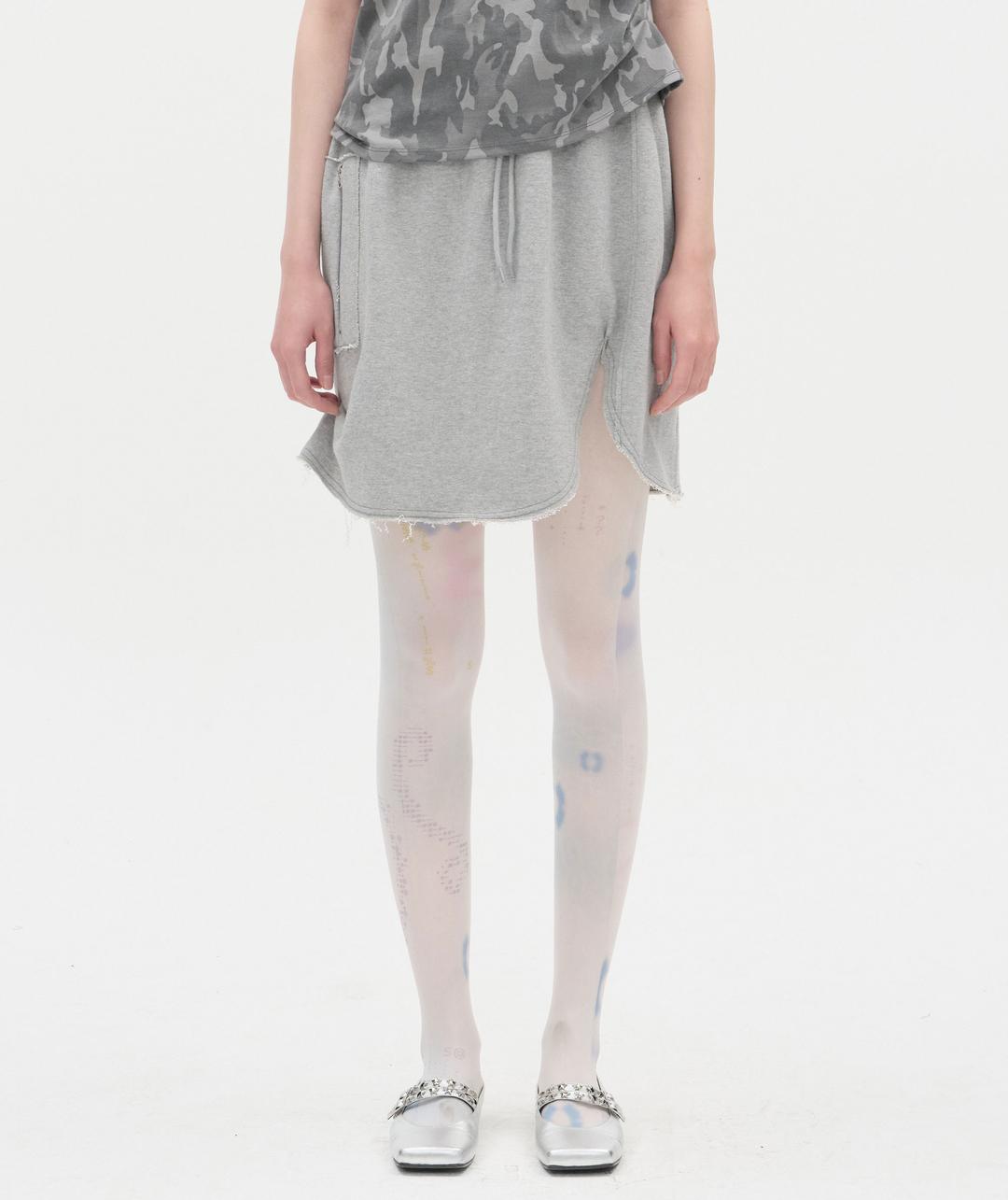 Slit Pocket Jersey Skirt [Gray]