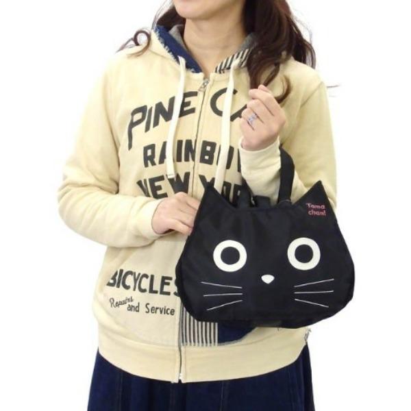 (일본) 노아패밀리 타마짱 고양이페이스 매쉬 스파백 목욕가방