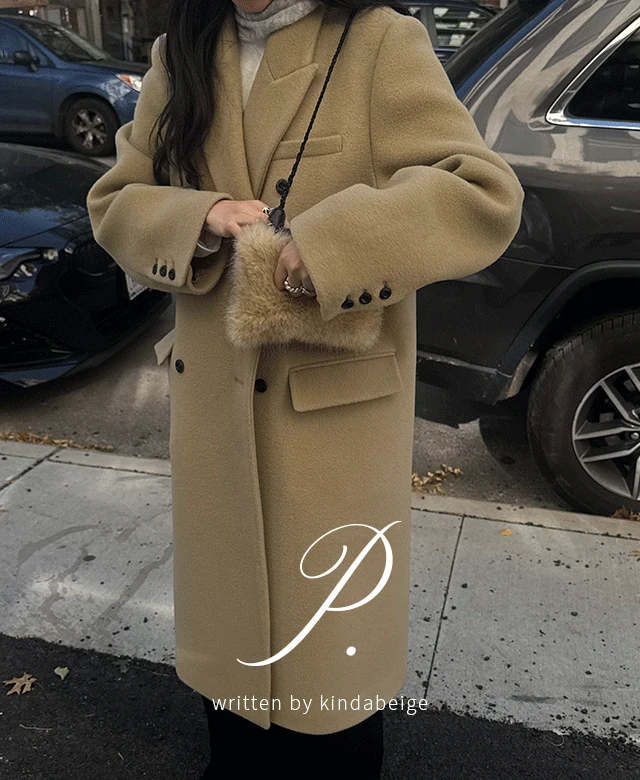 [page] 브롱스 테일러드 더블 울 코트 (2color) (*Australian merino wool) ┃비스킷베이지 7-10일 소요