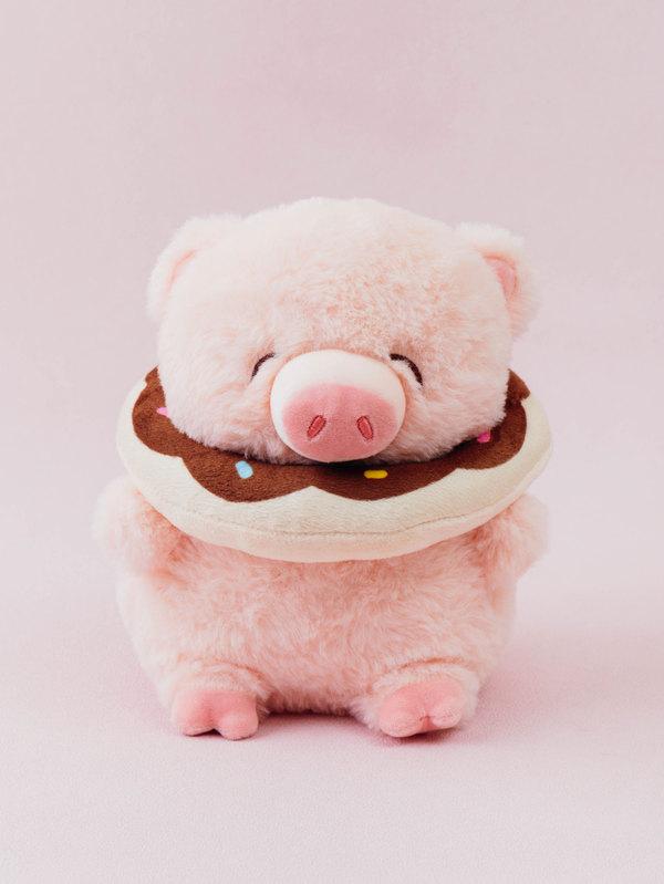 도넛에 껴버린 돼지 인형