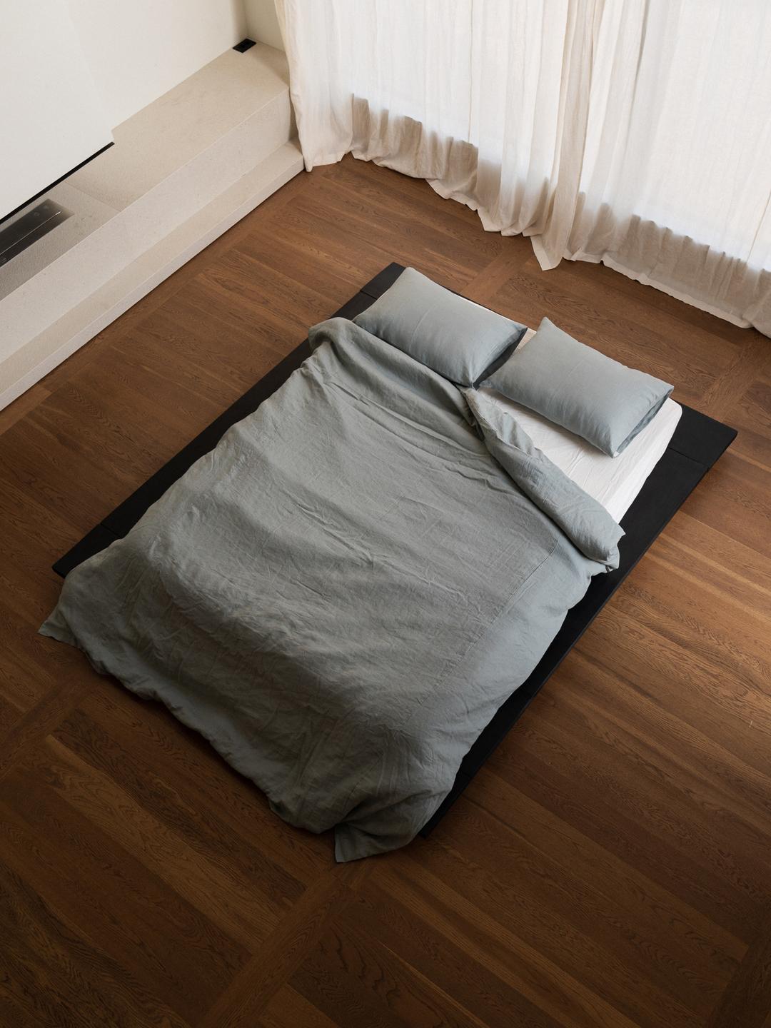 LINEN DUVET COVER (PISTACHIO)