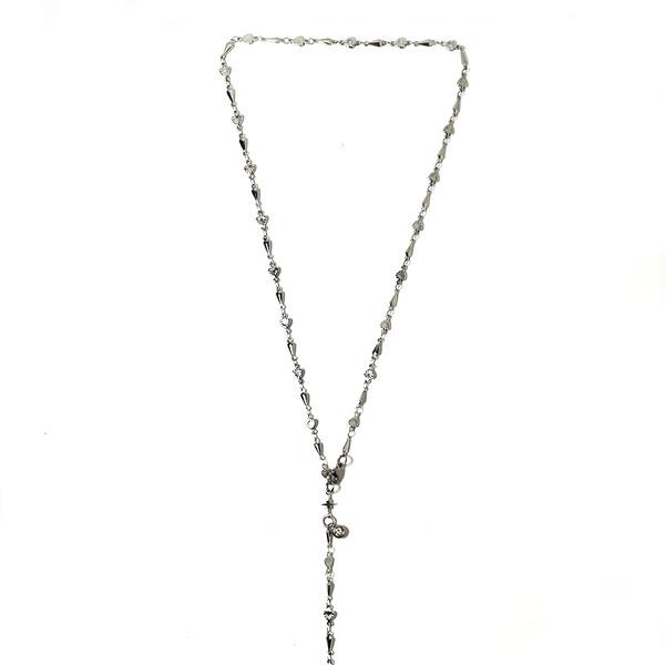 CRYSTAL CROSS DROP NECKLACE