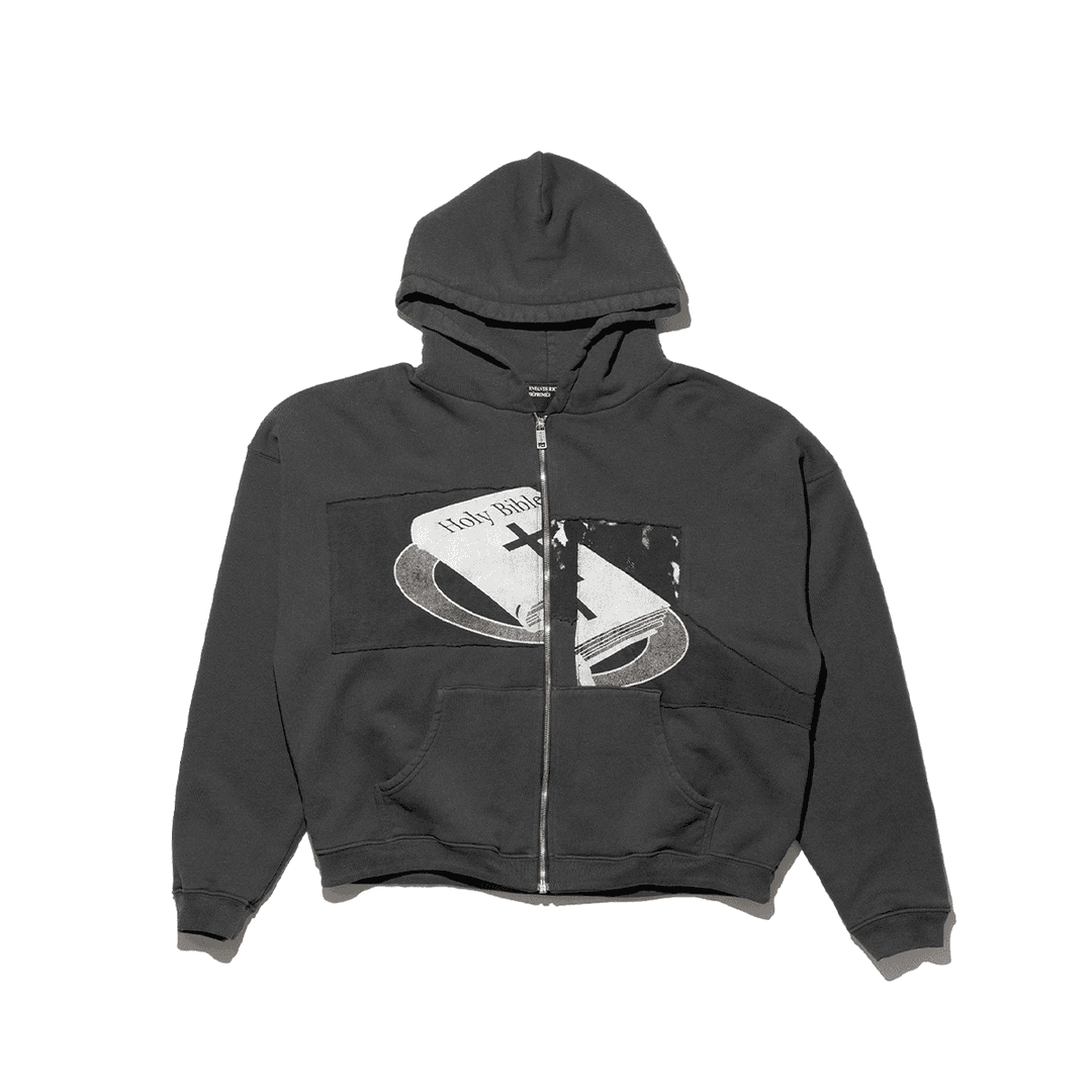 HOLY BIBLE "ASSEMBLAGE" BAGGY ZIP HOODIE