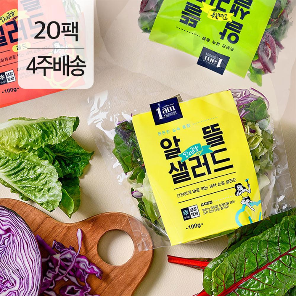 [샐러드 정기배송] 1am 알뜰 샐러드 4주 1일1식 배달 양배추 도시락