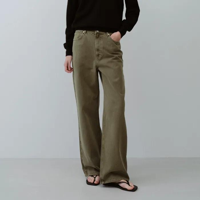 Dying long denim (olive)