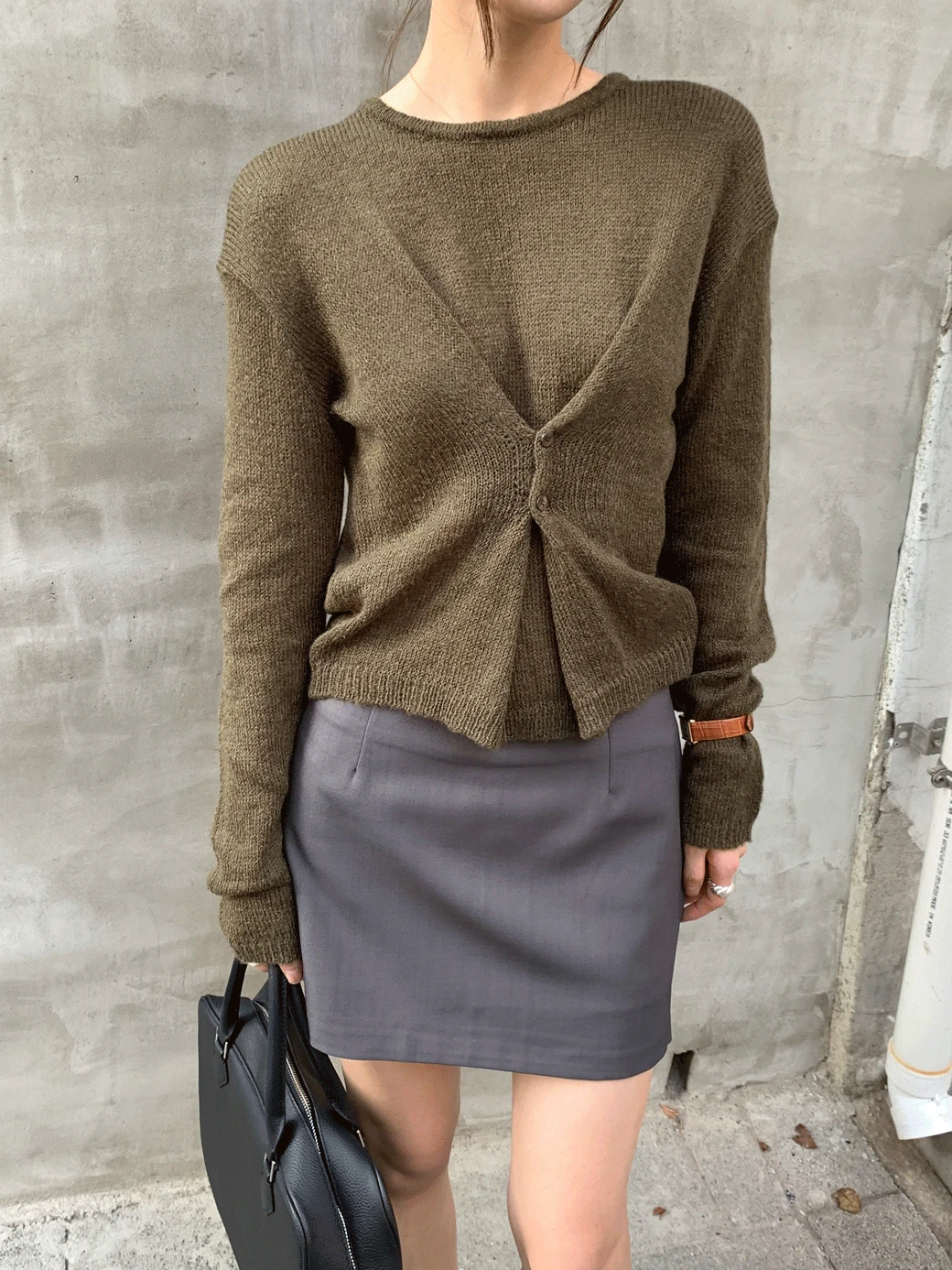 CG. Two-Way Double Button Knit