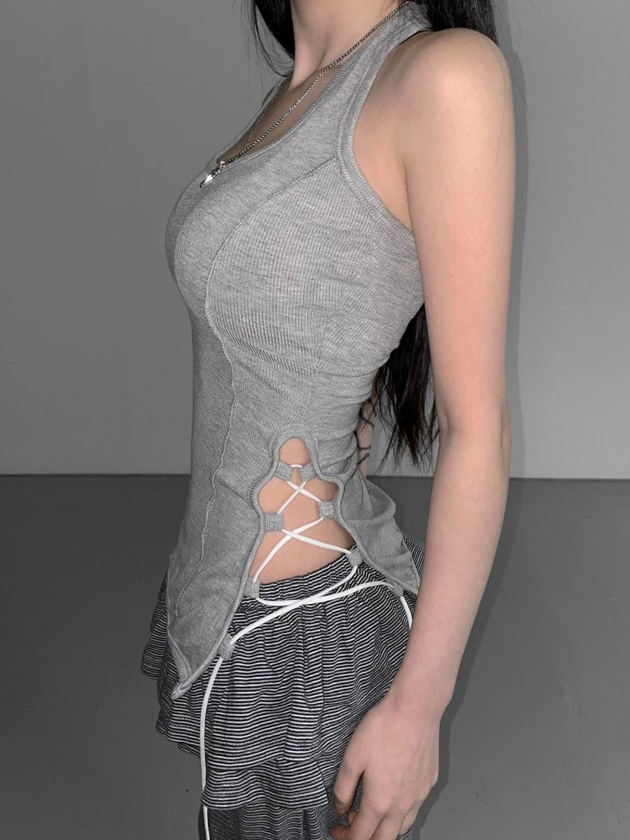 happie halter sleevless (4color)