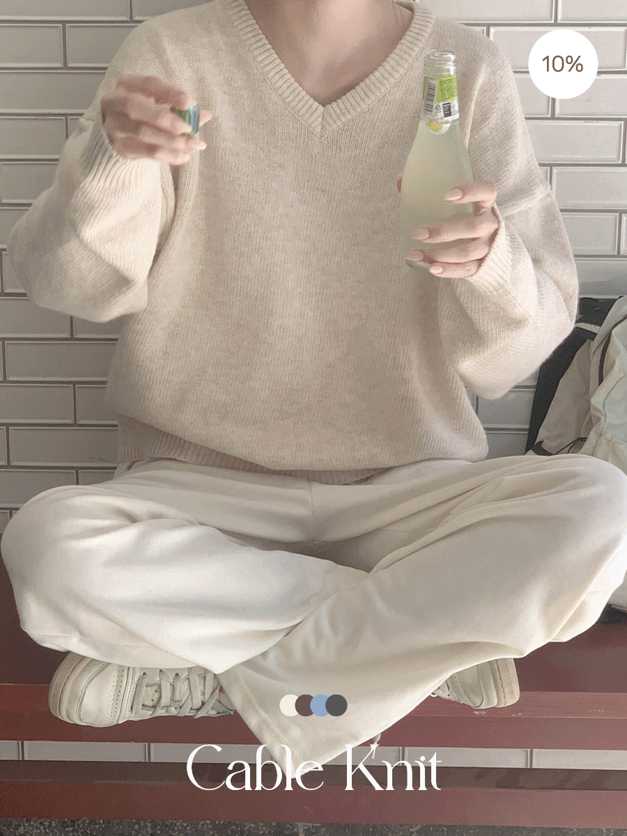 코지 알파카 브이 니트