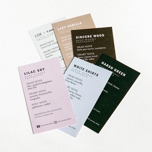 LOE 로에 향수 시향 카드 키트 (향수 시향용)