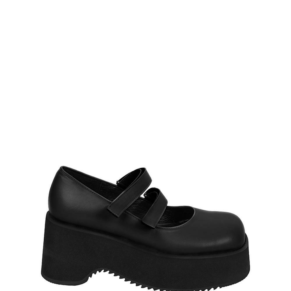 [25%쿠폰]VELCRO PLATFORM MARYJANE / BLACK