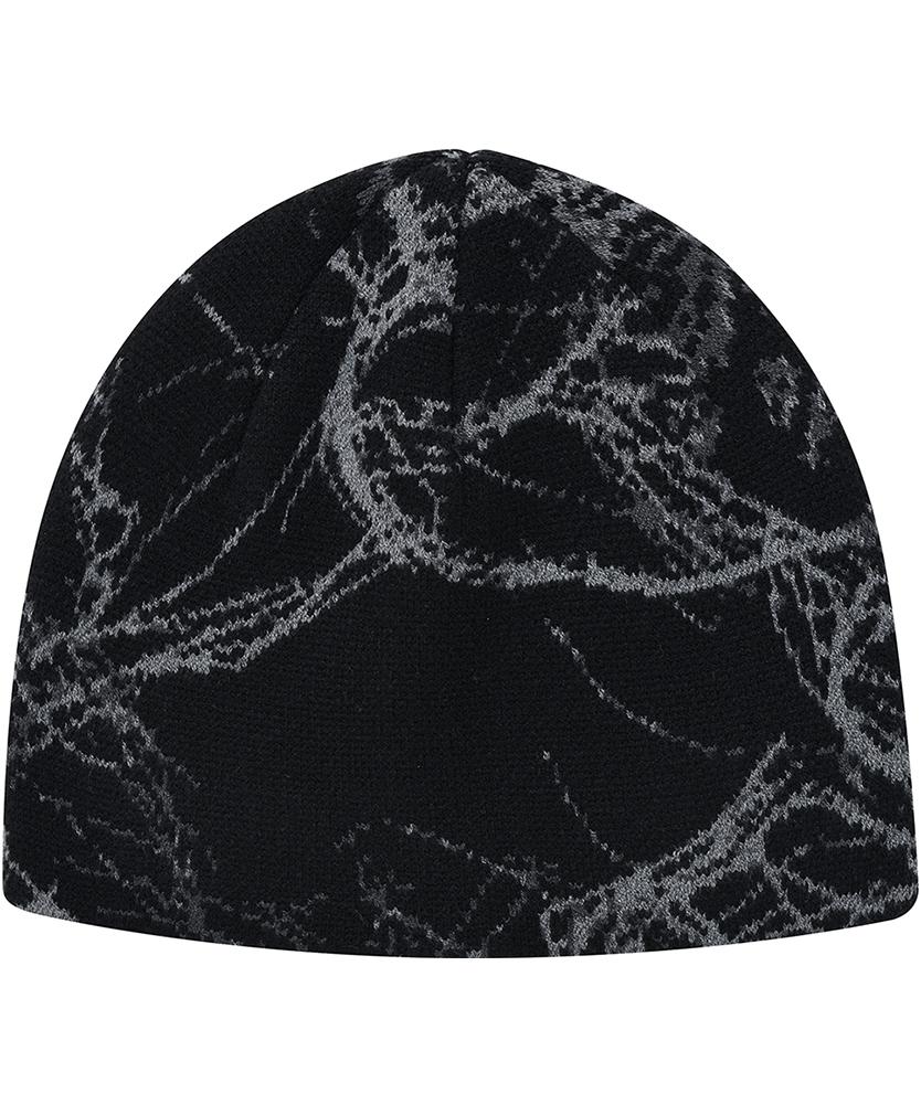 Chaos Knit Beanie - Black (FL-715)