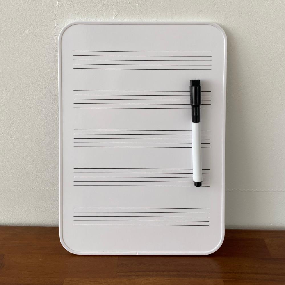 [멜로디아] A4 미니 오선 화이트보드 자석 양면 칠판