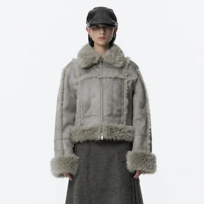 Shearling Crop Mustang [ Gray ]