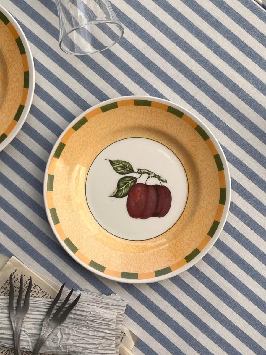 2000s 영국 처칠 플럼 브레드앤버터 플레이트