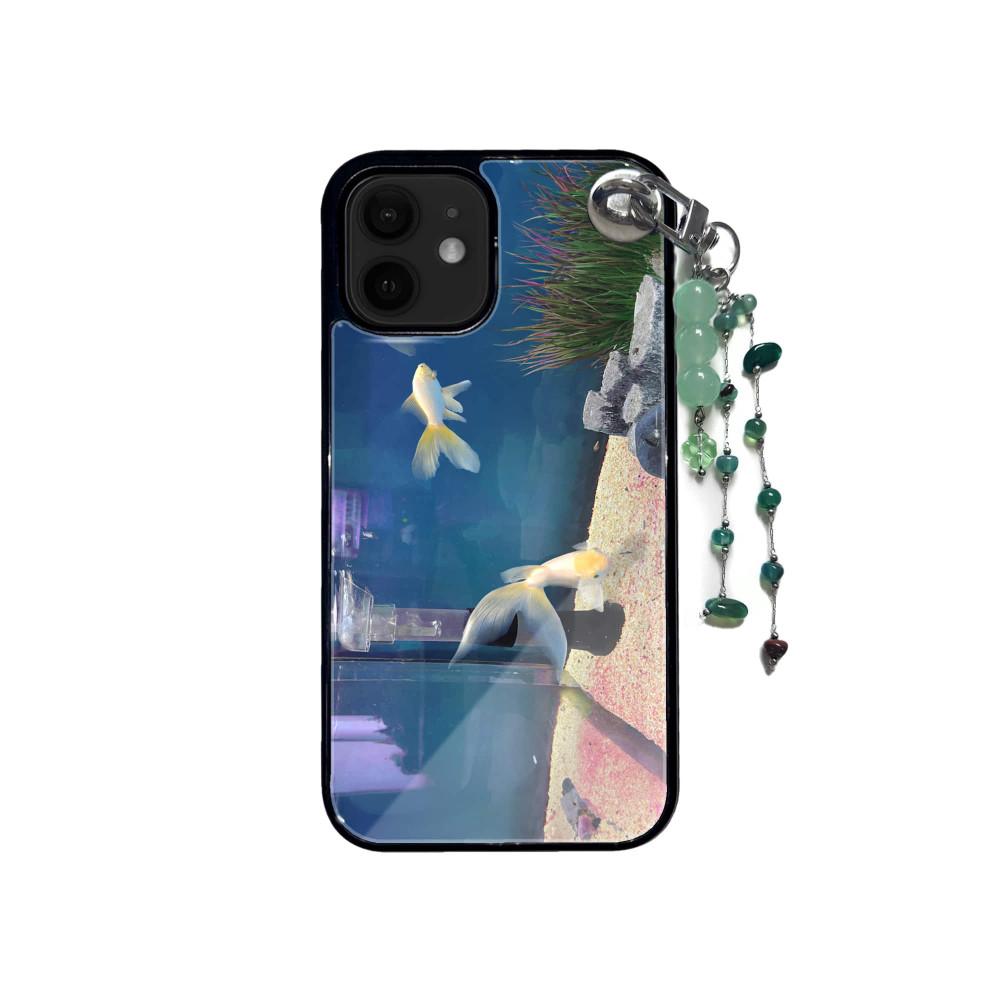 Love Blue 글라스 범퍼 케이스