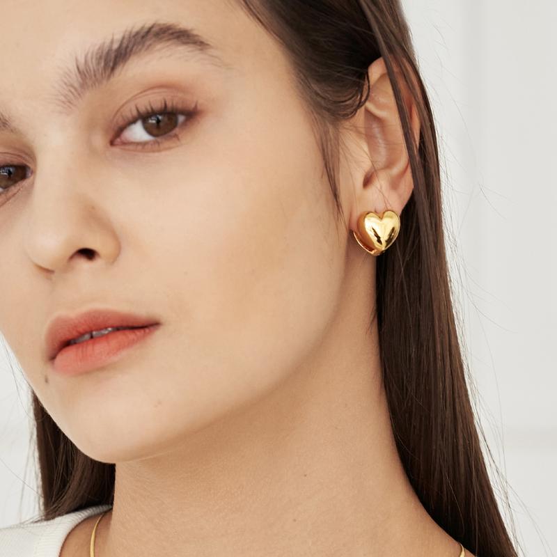23 하트 귀걸이-골드