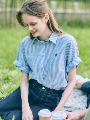 Stripe Half Sleeve Shirt_3color