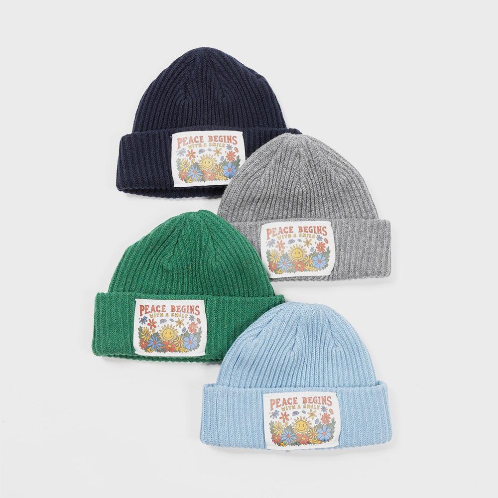 PEACE BEGINS SMILE BEANIE (4 COLORS)
