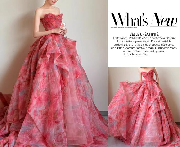 PTL1674연주회 파티드레스 프롬파티드레스 풍성한 A라인 핑크 유색드레스 커플스냅 피로연 스튜디오 웨딩촬영드레스