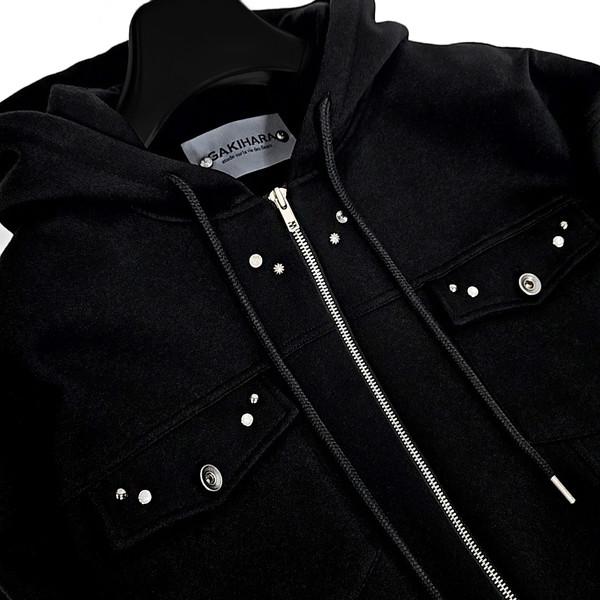Seika western trucker hoodie zipup (black)