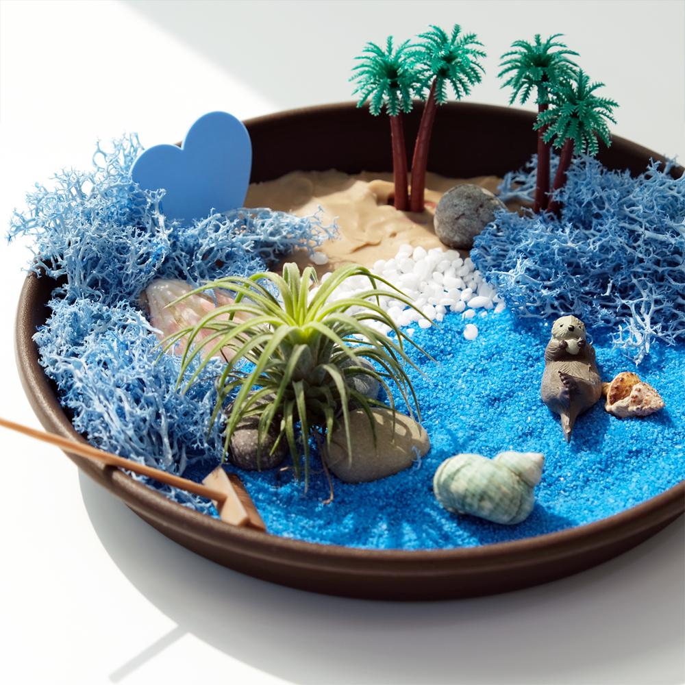 여름만들기 바니그라운드 해달 바다 테라리움 키트 - 집들이 개업 식물키우기 인테리어소품