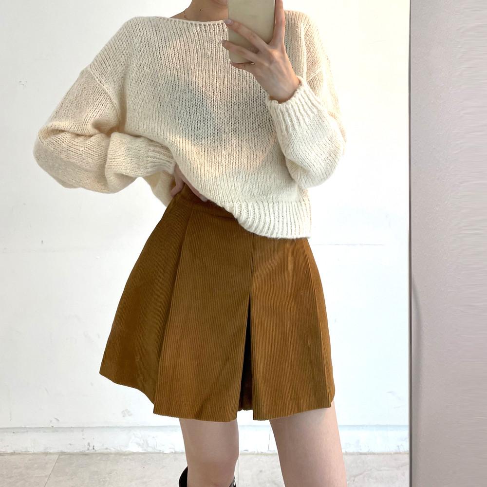 코듀 골덴 치마 바지