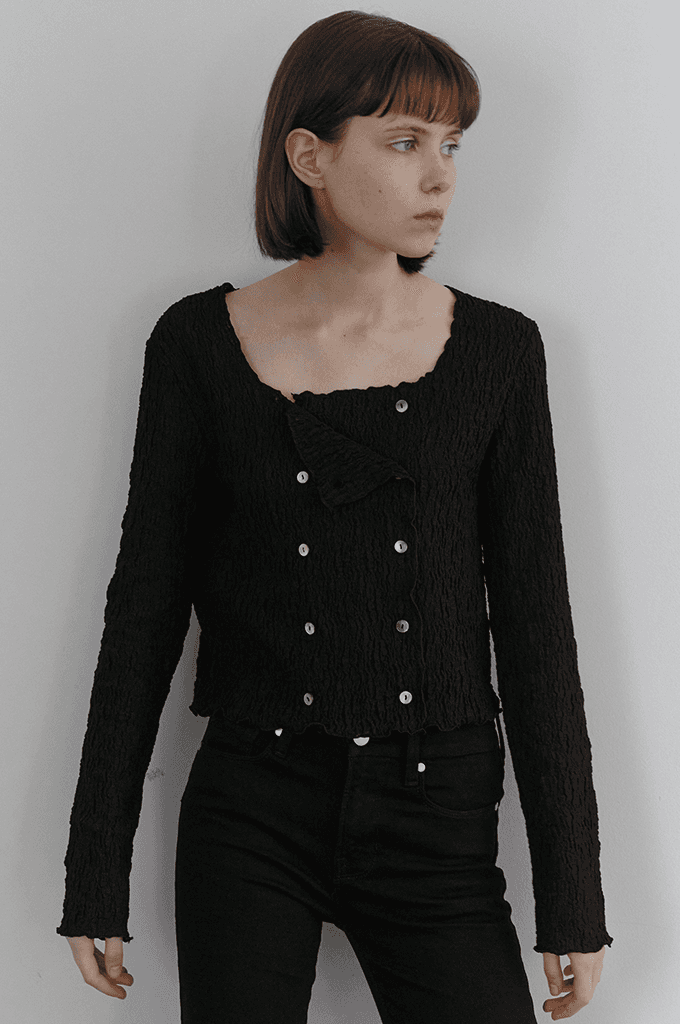Bubble cardigan(Black)