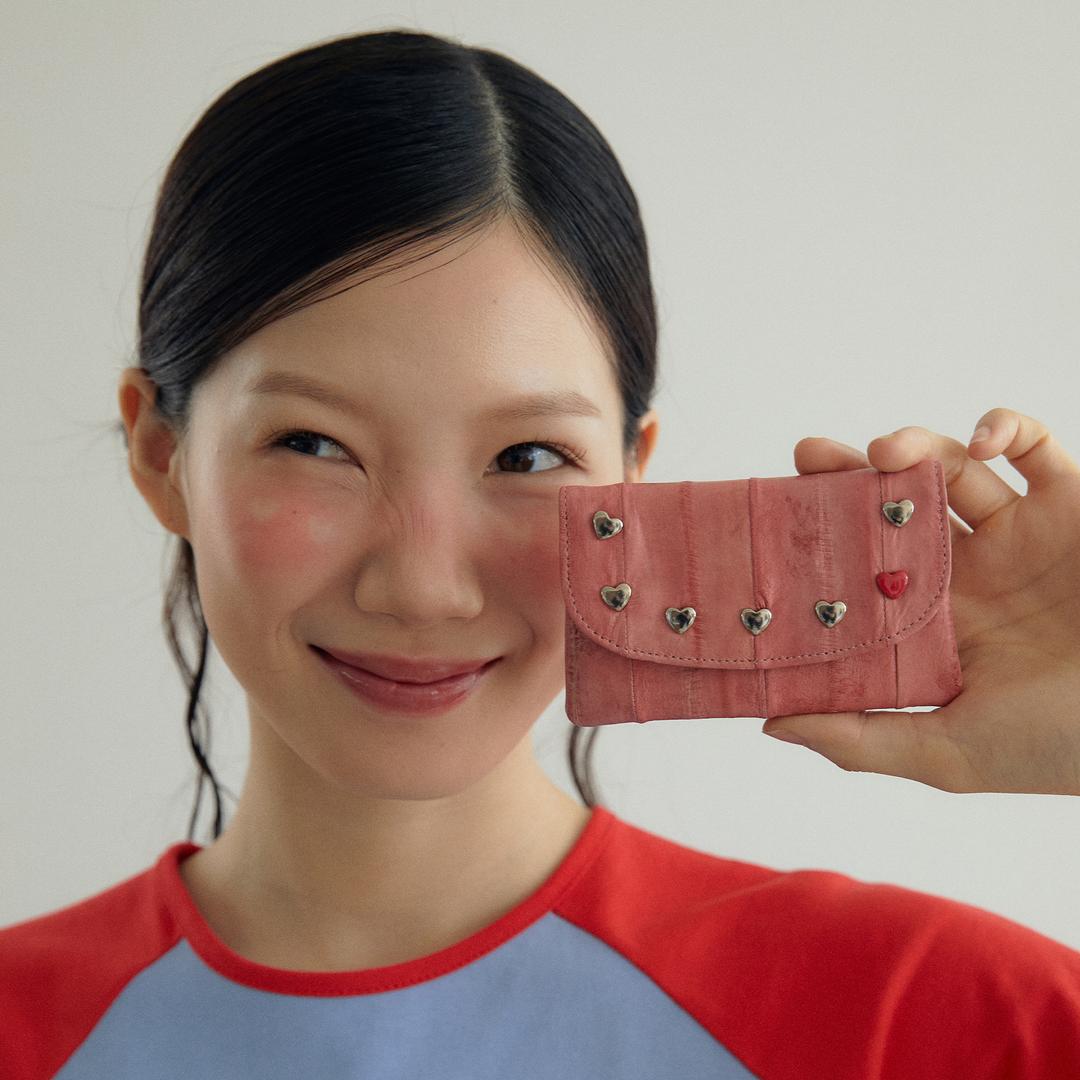 [선물포장] 심플카드지갑 러브 4컬러 택1