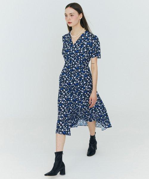 Floral 2way Dress [Navy]